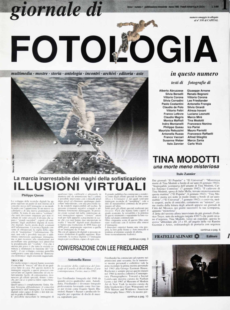 GIORNALE DI FOTOLOGIA - ED. FRATELLI ALINARI - FIRENZE - 1995